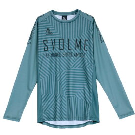 スボルメ (svolme) サッカー ウエア 長袖Tシャツ クラッシュストライプロングTRトップ24SDG (24aw) ブルーグリーン S-L 1243-30500-371【SS2512】