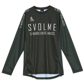 スボルメ (svolme) サッカー ウエア 長袖Tシャツ クラッシュストライプロングTRトップ24SDG (24aw) BOTTLE GRN グリーン S-L 1243-30500-372【SS2512】