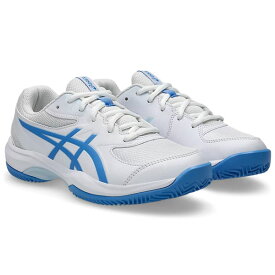 アシックス (asics) テニス シューズ GEL-GAME GS CLAY/OC ジュニア (25aw) ホワイト×ブルー 20.0-22.5cm スタンダードラスト 1044A082-100