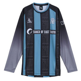 スボルメ (svolme) サッカー フットサル ウエア プラシャツ プラT 長袖Tシャツ FB中世ヨーロッパロングTRトップSDG (25aw) ブラック×ブルー M-L 1253-45300-113