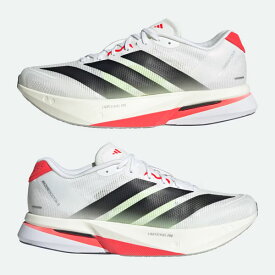 アディダス (adidas) ランニングシューズ アディゼロ ボストン 13 / Adizero Boston 13 メンズ (25aw) ホワイト×ブラック×レッド 25.5-27.5cm JS4932