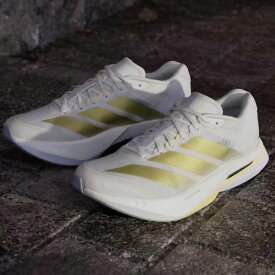 アディダス (adidas) ランニングシューズ アディゼロ ボストン 13 / Adizero Boston 13 レディース (25aw) ホワイト×ゴールド 23.5-25.0cm JS4952