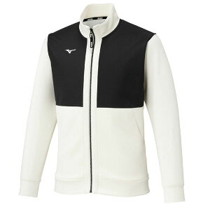 ミズノ (MIZUNO) テニスウエア ストレッチスウェットジャケット (25aw) スノーホワイト M-XL 長袖 62MCC50002 62MCC500-02