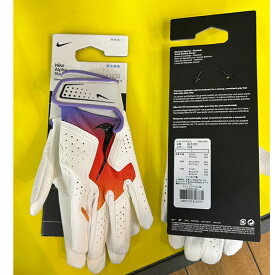 ナイキ (NIKE) 少年野球 バッティンググローブ Alpha 2.0 アルファ 両手用 ジュニア (25aw) ホワイトxレッド S-L BA1202-938