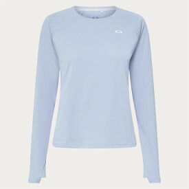 オークリー (Oakley) トレーニングウエア 長袖Tシャツ Radiant Qd Op L/S Tee 10.0 レディース (25aw) blue fog ブルー S-M FOA500879-6D2