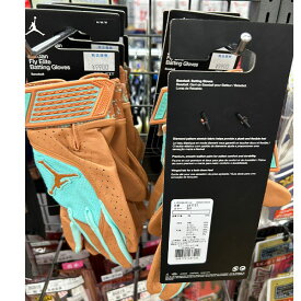 ナイキ (NIKE) 野球 バッティンググローブ ジョーダン フライ エリート 両手用 (25aw) ブラウン グリーン JD1101-381