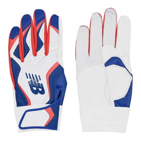 ニューバランス (newbalance) 野球 手袋 バッティンググローブ (25aw) ホワイトxブルー S-L LAG45601-WTB