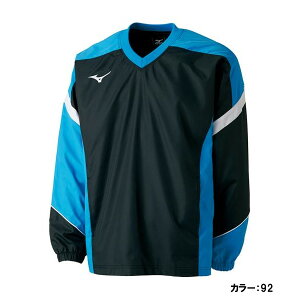 ミズノ(mizuno) ウィンドブレーカーシャツ(裏メッシュ) ウィンドブレーカー ユニセックス メンズ レディース (18aw) ブラック×ディーバブルー 62je700192【SS250950】