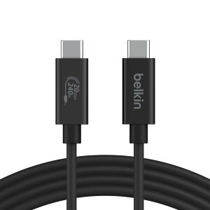 Belkin USB-CP[u USB4 240W 20Gbpsf[^] 4K/60HzΉ HDRΉ i Phone 15/MacBook/iPad Pro/iMac/WindowsΉ USB-IFF 2m ubN INZ004bt2MBK