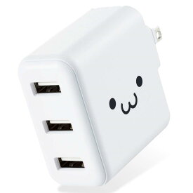 エレコム(ELECOM) USB コンセント 充電器 合計18W USB-A×3 【 i Phone ( i Phone13シリーズ対応 ) / Android / タブレット 対応 】 ホワイトフェイス MPA-ACU12WF