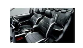 DAIHATSU ROCKY　ダイハツ ロッキー【A202S A201S A210S】　シートカバー(本革風)【ブラック／シルバー】[08220-K1119]