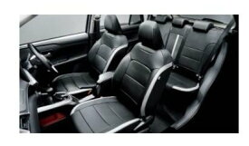 DAIHATSU ROCKY　ダイハツ ロッキー【A202S A201S A210S】　シートカバー(本革風)【ブラック／シルバー】[08220-K1119]