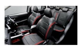DAIHATSU ROCKY　ダイハツ ロッキー【A202S A201S A210S】　シートカバー(本革風)【ブラック／レッド】[08220-K1120]