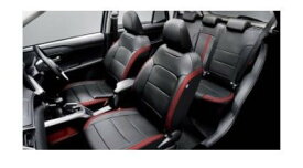 ダイハツ ロッキー【A202S A201S A210S】　シートカバー(HEV用)(本革風)【ブラック／レッド】[08220-K1134]