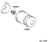 TOYOTA トヨタ 純正 オイルフィルター OIL FILTER 15600-41010　新品番：90915-40002