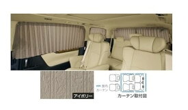 【純正：大型】TOYOTA　ALPHARD　トヨタ　アルファード【GGH30W　GGH35W　AGH30W　AGH35W　AYH30W】　　室内カーテン（一重・フォーマルプリーツタイプ）【仕様は下記参照】【アイボリー】[08232-58090-A0]