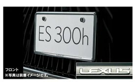 LEXUS レクサス 純正 アクセサリー パーツ ES300h　メッキナンバーフレーム (フロント・リヤ) ＆ ロックボルト (ロゴ入り) セット