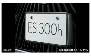 LEXUS レクサス 純正 アクセサリー パーツ ES300h ナンバーフレーム (フロント・リヤ) & ロックボルト(ロゴ入り)セット サンライトグリーンM.M.