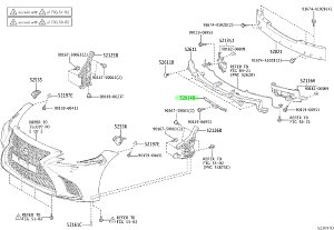 TOYOTA (g^) i ABSORBER FR BUMPER ENERGY NO.2tgopGlM Au\[o NO.2i 52614-50060