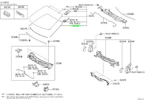 TOYOTA (g^) i MOULDING WINDSHIELD OUTSIDEEChV[h AEgTCh[fBOi 75533-52320