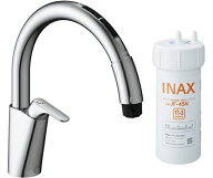 【QUOカード500×1付】JF-NAB464SYX(JW)ナビッシュLIXIL乾電池式B6浄水器付タッチレス水栓エコハンドルシ…