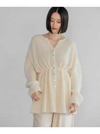 モヘヤドロストカーディガン A part by アパートバイ トップス ニット ホワイト グレー【先行予約】*【送料無料】[Rakuten Fashion]