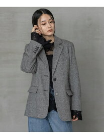 シモーネラメツイードジャケット A part by アパートバイ ジャケット・アウター テーラードジャケット・ブレザー グレー ベージュ【送料無料】[Rakuten Fashion]