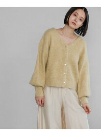 【WEB限定】キンボタンシャギーVネックカーディガン A part by アパートバイ トップス ニット イエロー ホワイト グレー ブラウン ブルー【送料無料】[Rakuten Fashion]