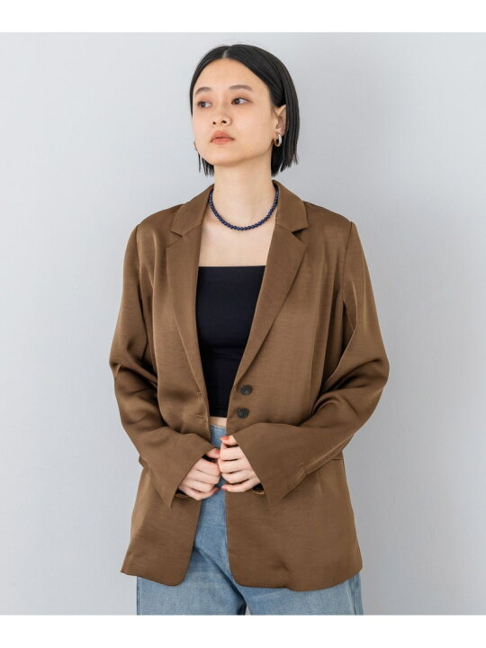 楽天市場】【SALE／50%OFF】サテンジャケット A part by アパートバイ 
