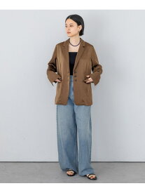 【SALE／50%OFF】サテンジャケット A part by アパートバイ ジャケット・アウター テーラードジャケット・ブレザー ベージュ ブラウン【RBA_E】【送料無料】[Rakuten Fashion]