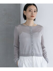 【SALE／40%OFF】ラメシアークルーカーディガン A part by アパートバイ トップス ニット ブラウン ベージュ【RBA_E】【送料無料】[Rakuten Fashion]