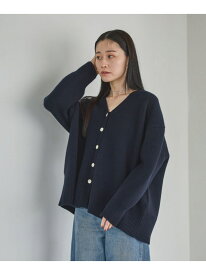 カシミヤコンBIG Vネックカーディガン A part by アパートバイ トップス ニット レッド イエロー グレー ブラウン ネイビー【送料無料】[Rakuten Fashion]