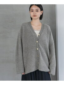 チャイニーズラクーンコンVカーディガン A part by アパートバイ トップス ニット グレー【送料無料】[Rakuten Fashion]