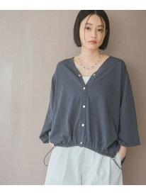 ドロストビッグVカーディガン A part by アパートバイ トップス ニット ベージュ ホワイト グレー【送料無料】[Rakuten Fashion]