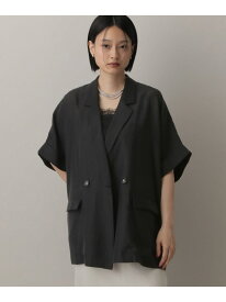 【SALE／40%OFF】アセテートリネン半袖ジャケット A part by アパートバイ ジャケット・アウター テーラードジャケット・ブレザー ベージュ ブラウン ブラック【RBA_E】【送料無料】[Rakuten Fashion]