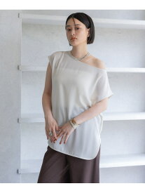 【SALE／50%OFF】ソフトジョーゼットルーズT A part by アパートバイ トップス カットソー・Tシャツ グレー ベージュ ブラック【RBA_E】【送料無料】[Rakuten Fashion]