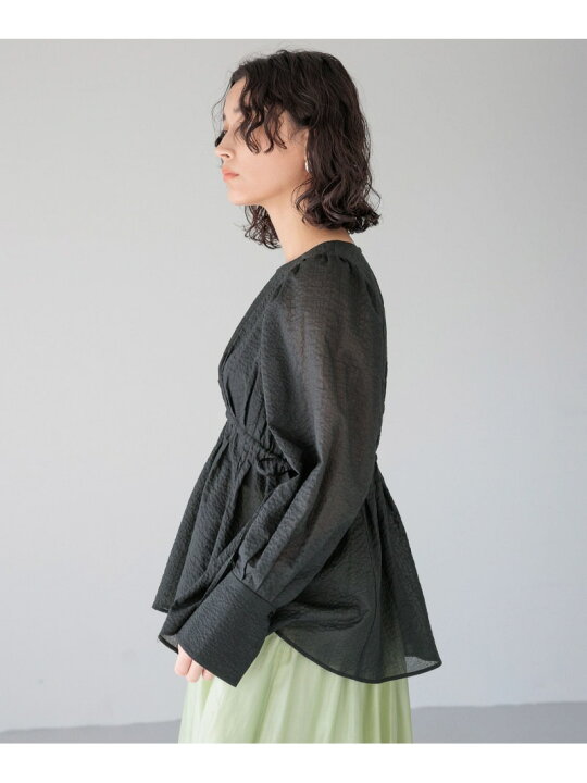 楽天市場】【SALE／52%OFF】リップルペプラムブラウス A part by