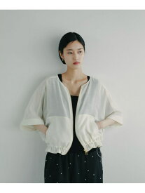 【SALE／50%OFF】リネンライクメッシュブルゾン A part by アパートバイ ジャケット・アウター ブルゾン・ジャンパー グレー ベージュ【RBA_E】【送料無料】[Rakuten Fashion]