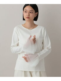 【SALE／30%OFF】ソデチュールプリーツプルオーバー_長袖 A part by アパートバイ トップス カットソー・Tシャツ ブラック ホワイト【RBA_E】【送料無料】[Rakuten Fashion]