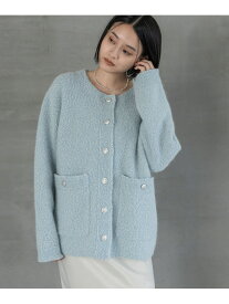 【SALE／30%OFF】【セットアップ対応】アンゴラウールツイードカーディガン A part by アパートバイ トップス カーディガン ブラウン ベージュ【RBA_E】【送料無料】[Rakuten Fashion]