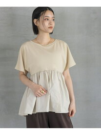 ペプラムTシャツ A part by アパートバイ トップス カットソー・Tシャツ ベージュ ホワイト ブラック【送料無料】[Rakuten Fashion]