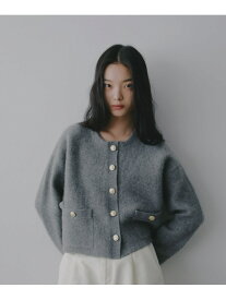 CNラクーンコンキンボタンカーディガン A part by アパートバイ トップス ニット ベージュ グレー ホワイト ワインレッド【送料無料】[Rakuten Fashion]