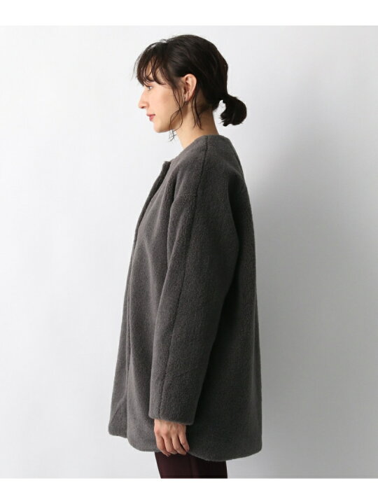 楽天市場】Poボアノーカラーコート A part by アパートバイ ジャケット  