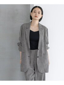 【SALE／50%OFF】ツイーディーカラミジャケット A part by アパートバイ ジャケット・アウター テーラードジャケット・ブレザー グレー ブラウン ベージュ【RBA_E】【送料無料】[Rakuten Fashion]