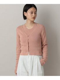 【SALE／60%OFF】ハイゲージニットアンサンブル A part by アパートバイ トップス カーディガン ピンク ブラック【RBA_E】【送料無料】[Rakuten Fashion]