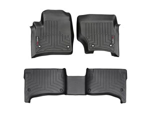 【WeatherTech/ウェザーテック正規輸入元】ポルシェ カイエン(2004〜2010年)左ハンドル車 フロアマット/フロアライナー(フロント&リア)(ブラック)
