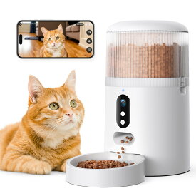 【新商品登場】自動給餌器 猫 犬 4L 自動餌やり機 ペット給餌機 スマホ遠隔 見守りカメラ付き ペット給餌器 タイマー 自動給餌機 音声録音 1日8食 ペット自動給餌器 猫 定時定量 4L大容量 透明タイプ 手動可 清潔便利 2WAY給電 乾燥剤 日本語説明書