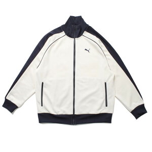 PUMA プーマ ユニセックス T7 トラック ジャケット ジェンダーレス ジャパンモデル ホワイト×ネイビー ALPINE SNOW-NEW NAVY