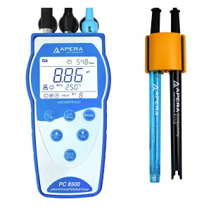 APERA pH/ECvPC8500 pH/EC/TDS/Zx/R/ f[^Ǘ@\tpH[^[ nfB[pH EC[^[ TDS[^[ pH/ECdɓ{t LOP[Xt {2Nۏ d6