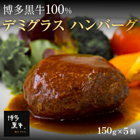 【送料無料】博多黒牛 ハンバーグ デミグラスソース 5個入り レトルト 国産牛100％ 常温保存 個包装 ギフト 贈答 内祝 お取り寄せ グルメ 高級 お肉 食品 ApexFresh
